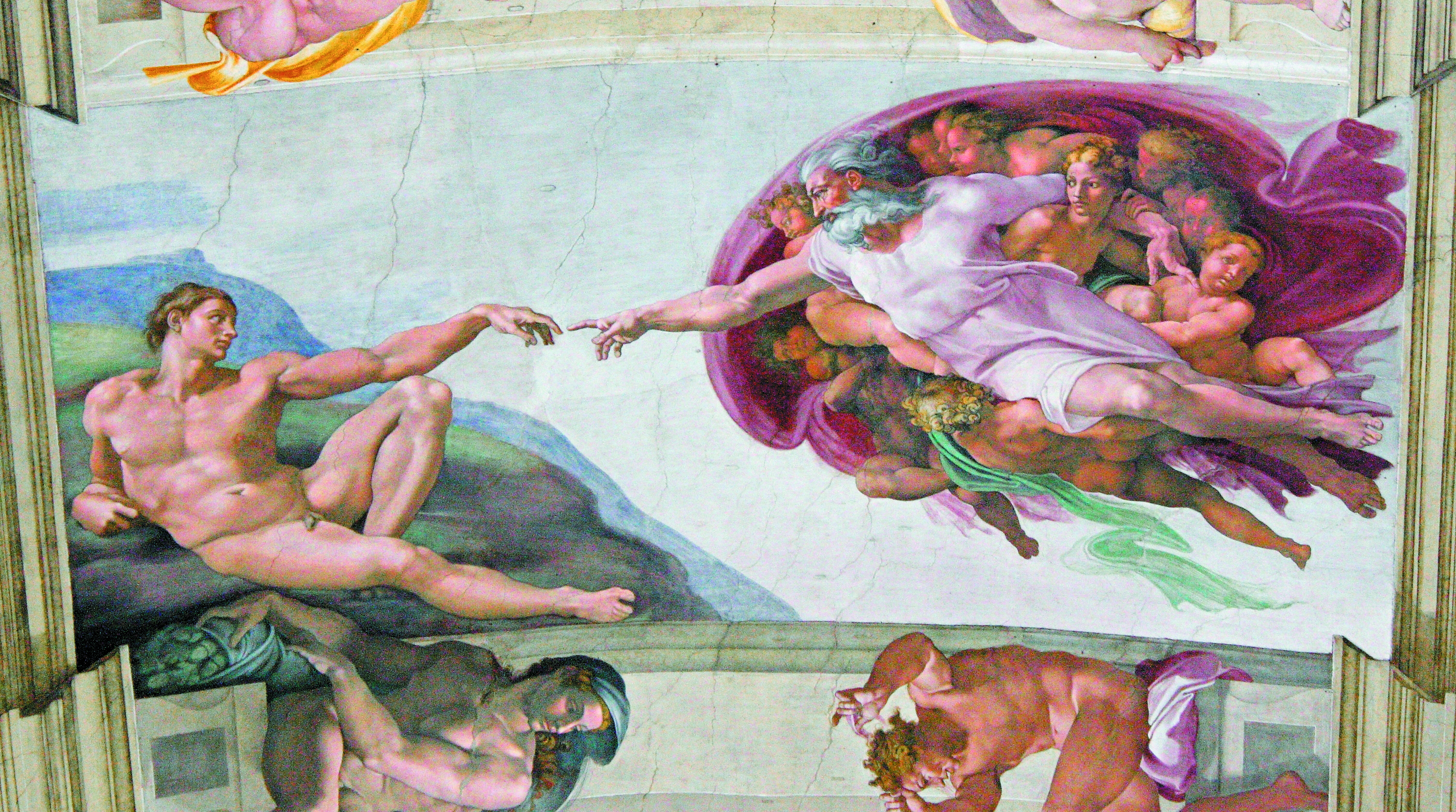 Miguel Ángel Buonarroti era ambidiestro. En La Creación de Adan, este extiende la mano izquierda; Dios, la derecha.