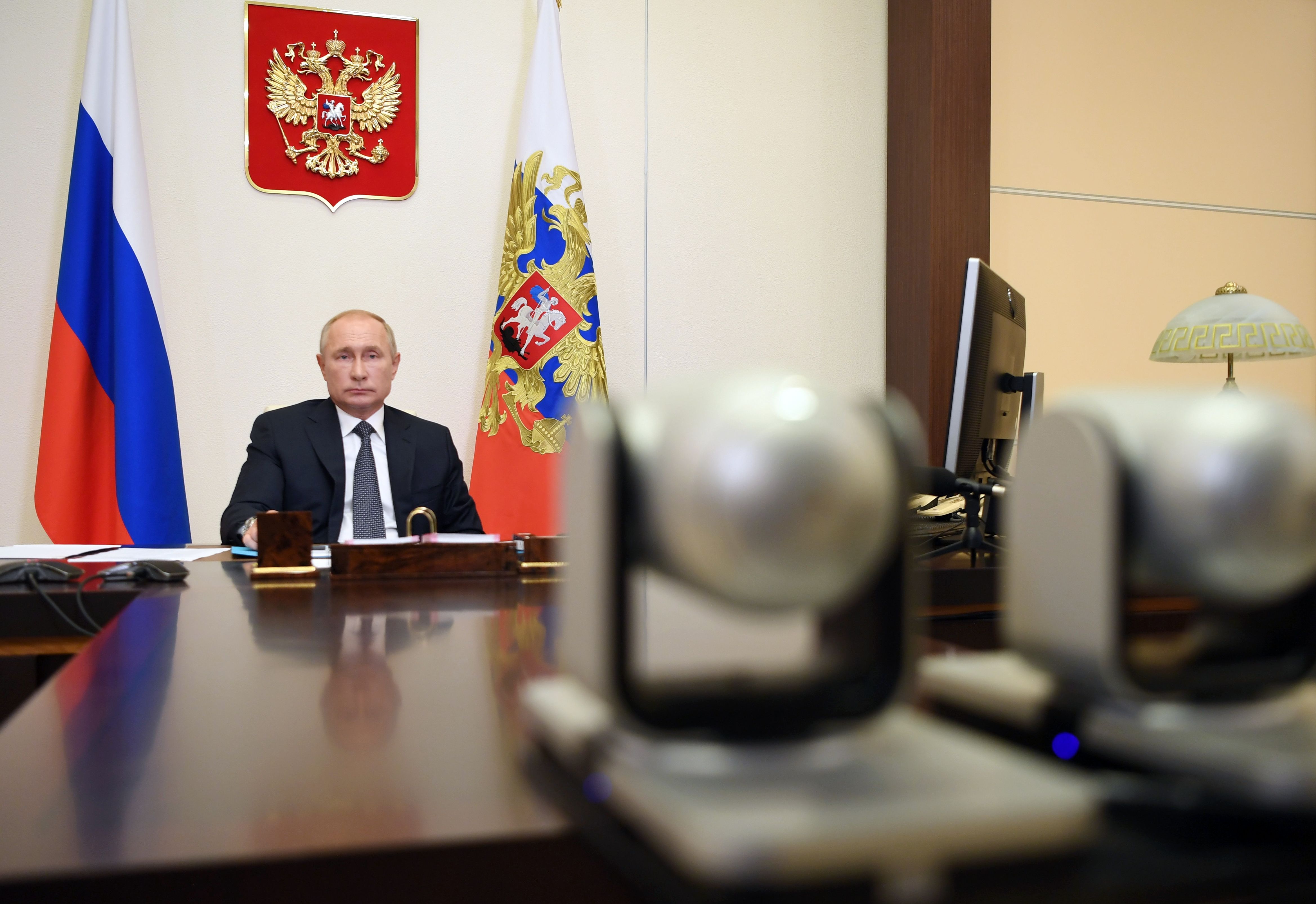 El presidente de Rusia, Vladimir Putin, anunció el registro de la vacuna Sputnik V contra el coronavirus. (Foto Prensa Libre: AFP)