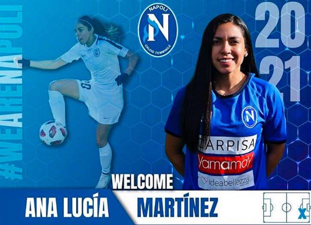 La jugadora guatemalteca Ana Lucía Martínez milita en el Nápoli femenino de la Serie A de su categoría. (Foto Prensa Libre: Facebook Ana Lucía Martinez)