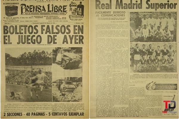 El quíntuple campeón de Europa jugó contra Comunicaciones en 1961. Foto Prensa Libre: Hemeroteca.