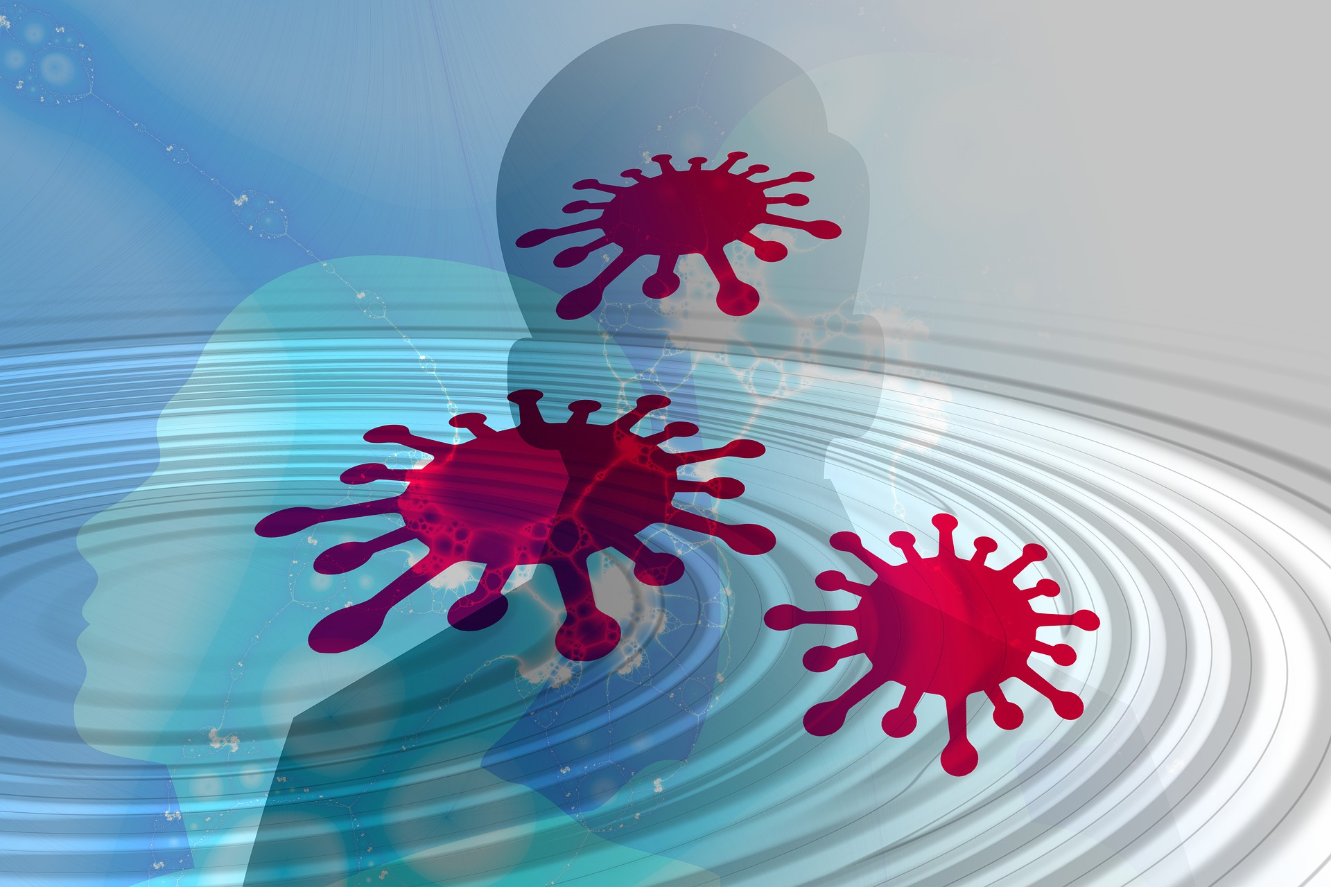 Según un estudio de la Universidad de Florida (UF), el virus del covid-19 no solo flota en el aire, sino que está allí "vivo", y además puede contagiar a una distancia mayor de 1.8 metros. (Foto Prensa Libre: Pixabay)