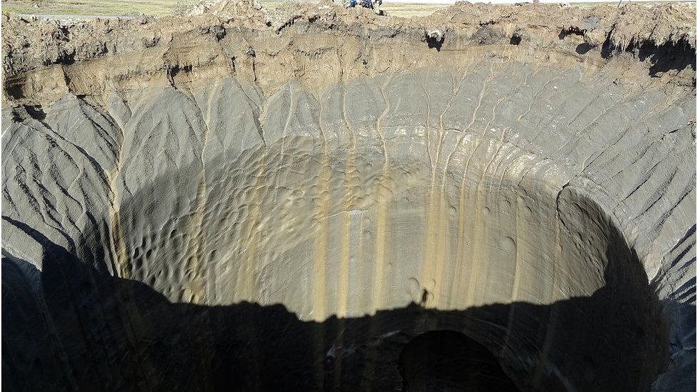 Los cráteres comenzaron a aparecer en 2014.