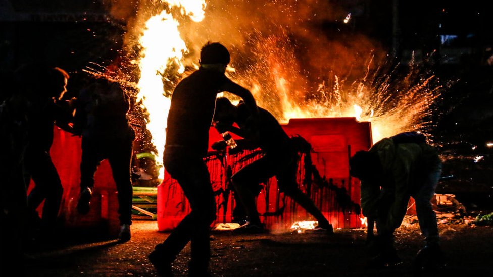 La muerte de Javier Ordóñez a manos de la policía desató una dura protesta en Bogotá. (Foto Prensa Libre: Getty Images)