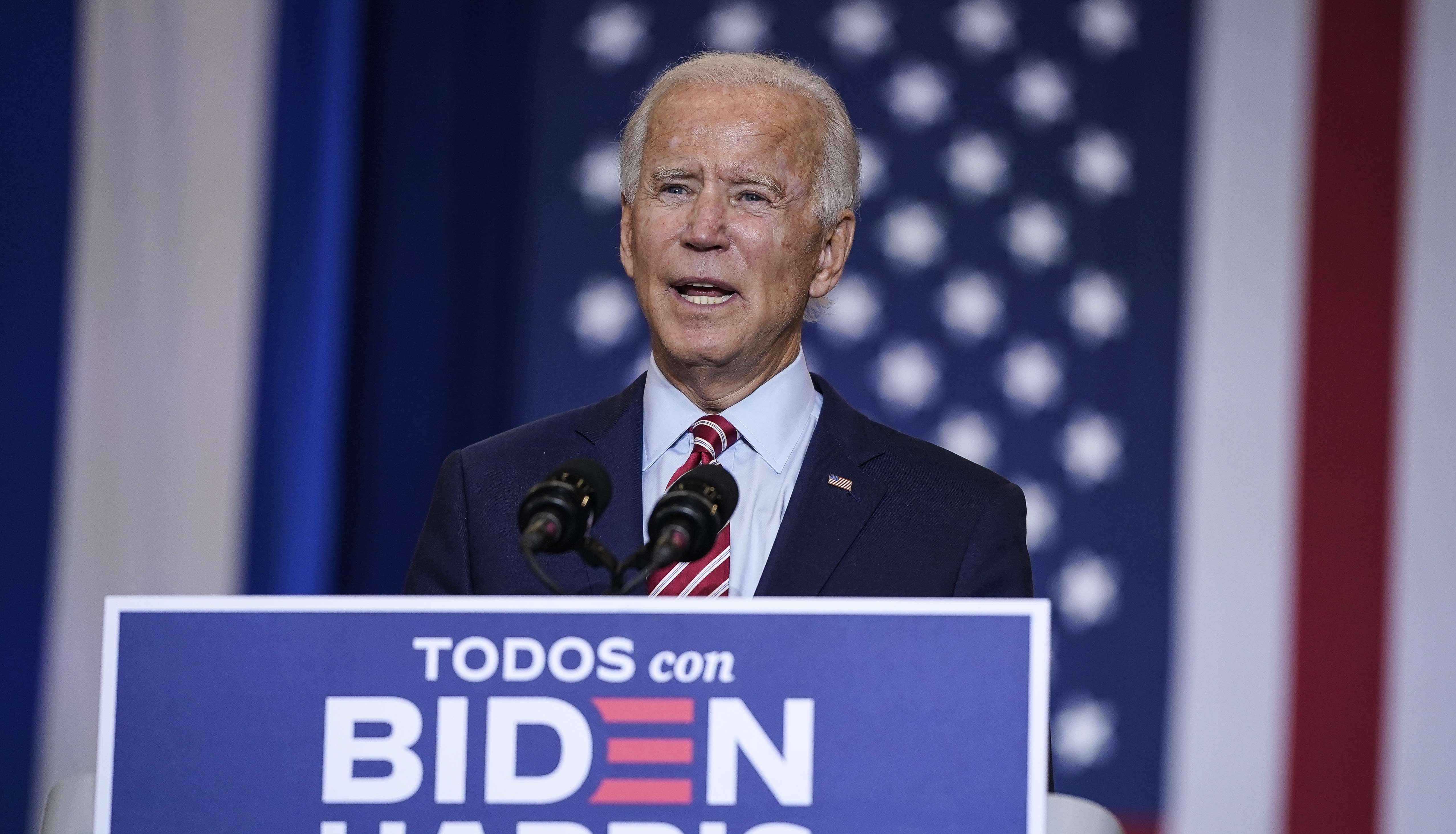 Joe Biden, candidato demócrata a la Casa Blanca. (Foto Prensa Libre: AFP)