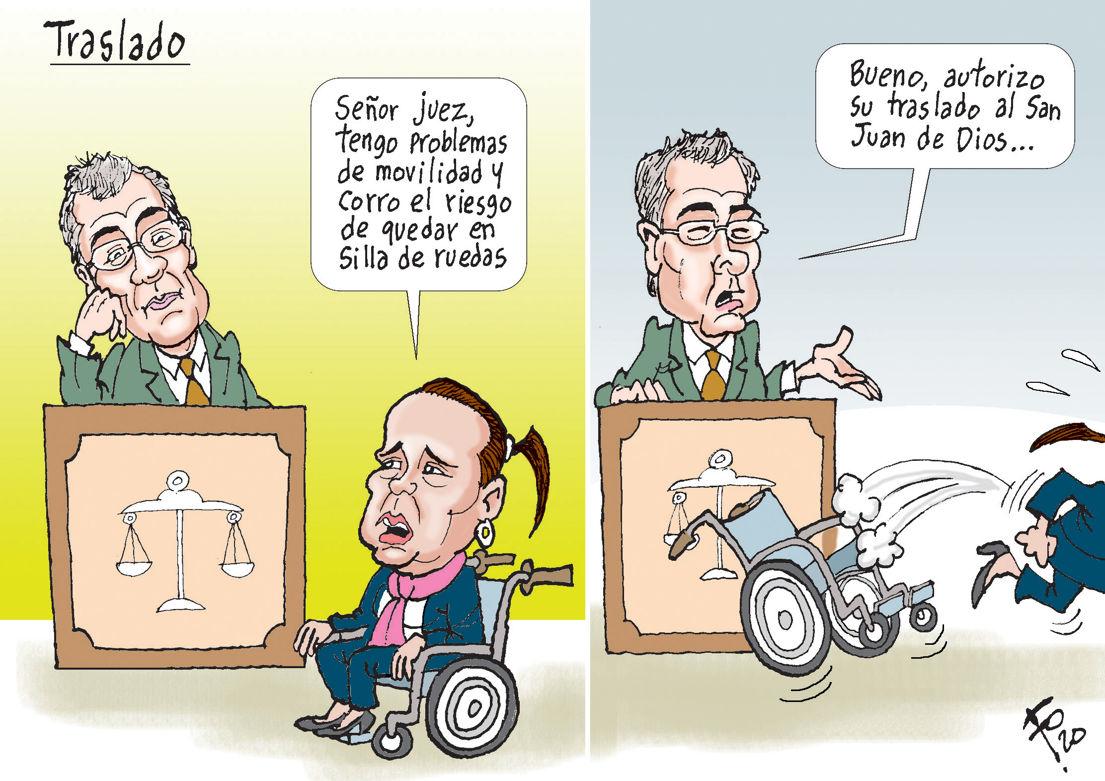 Personajes: Miguel Ángel Gálvez y Roxana Baldetti.