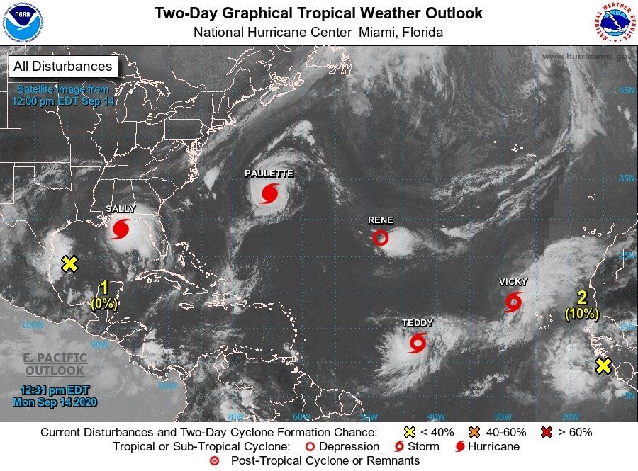 Huracanes, tormentas y depresiones tropicales se congestionan en el Atlántico