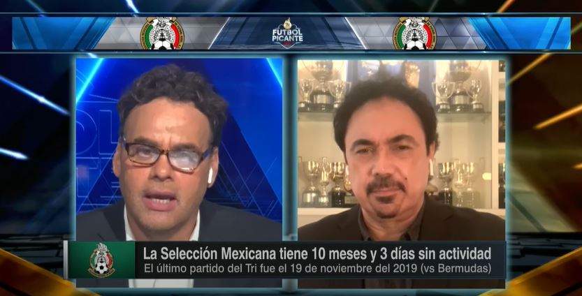 David Faitelson y Hugo Sánchez no están de acuerdo en que México juegue contra Guatemala. (Foto Prensa Libre: Captura YouTube)