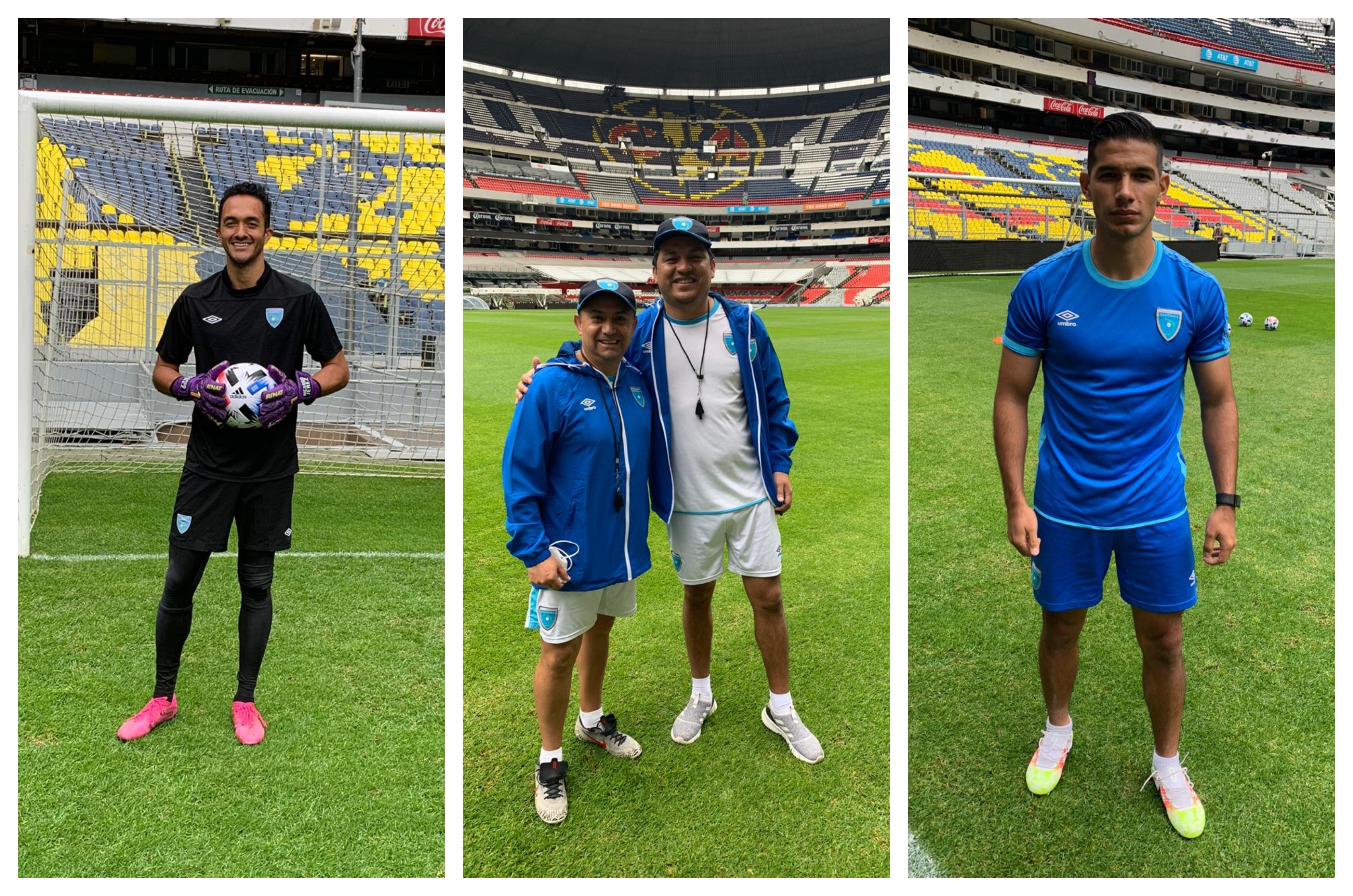 La Selección Nacional durante la práctica de este martes en el Azteca. (Foto Prensa Libre: Cortesía Fedefut)