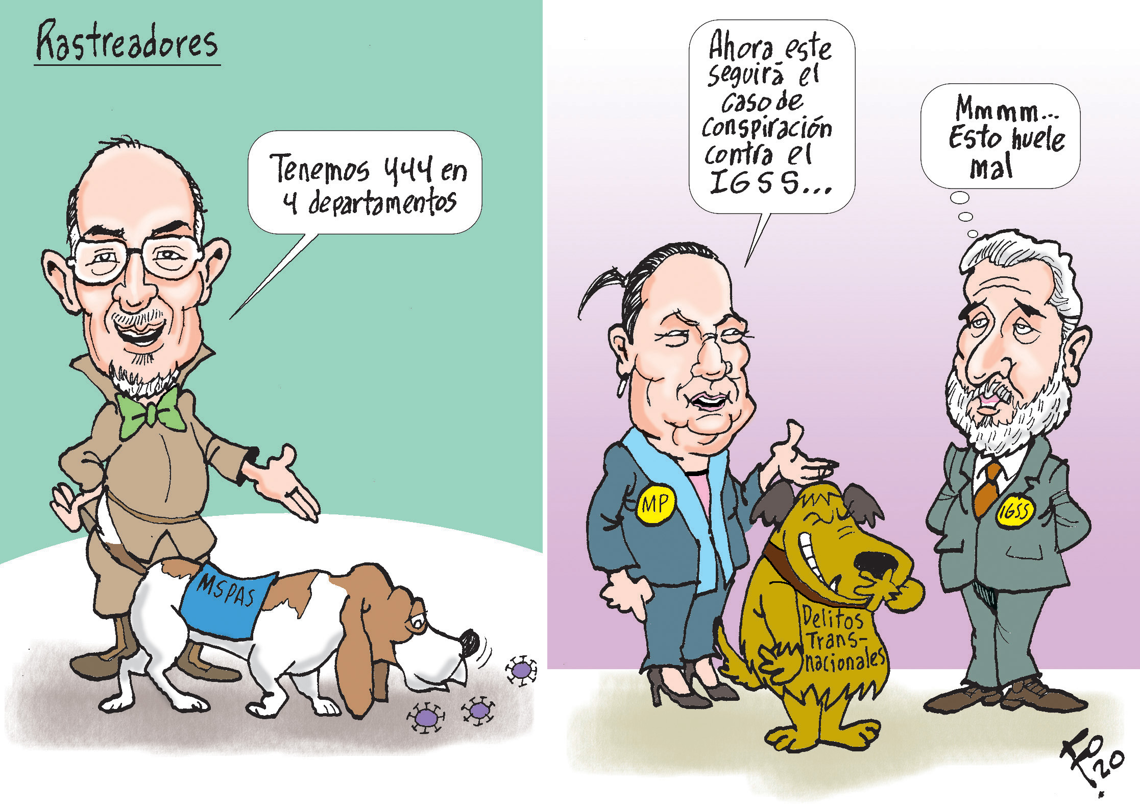 Personajes: Edwin Asturias, Consuelo Porras y Carlos Contreras.