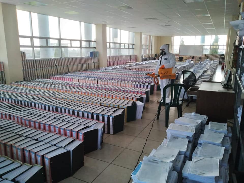 Instalaciones del Segundo Registro de la Propiedad, en Xela. (Foto tomada de Facebook)
