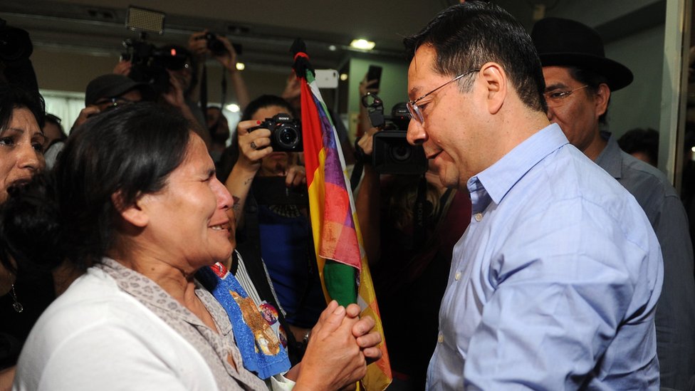 Arce acompañó a Evo Morales durante la mayor parte de su gobierno. (Foto Prensa Libre: EPA)
