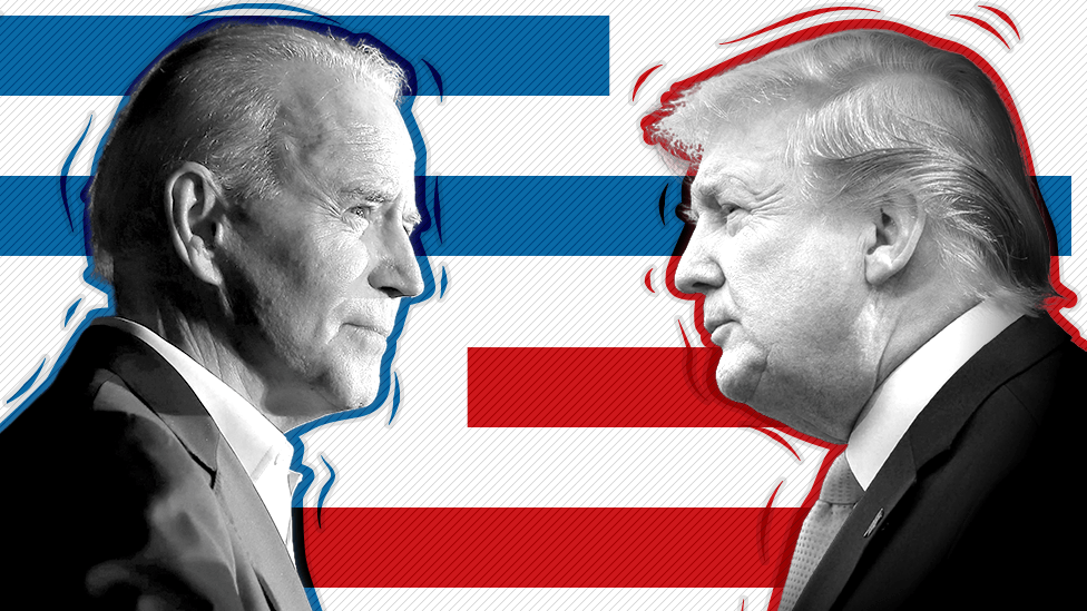 En estas elecciones presidenciales Trump se juega la reelección y Biden pasar de exvicepresidente a presidente. (Foto Prensa Libre: BBC)