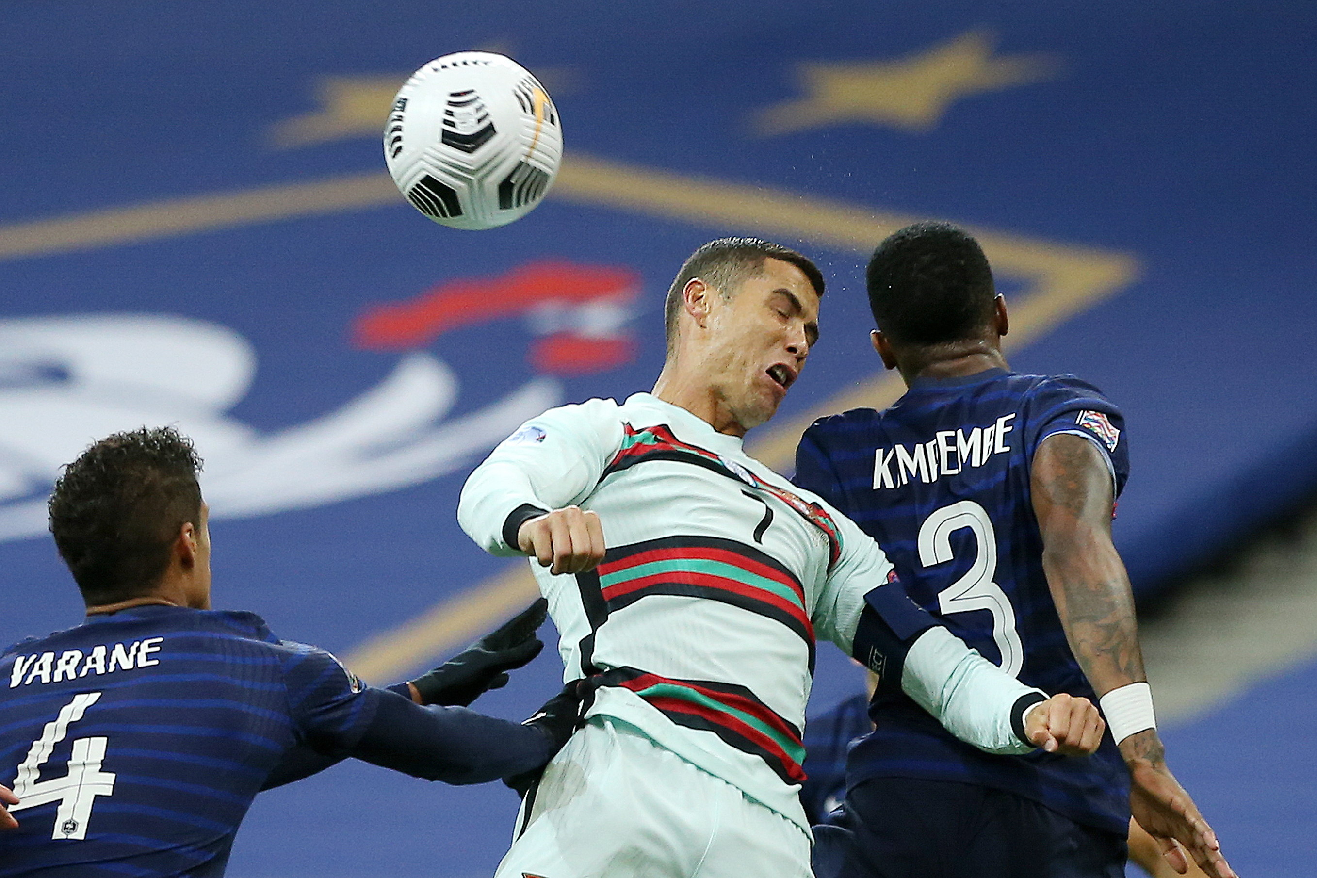 Portugal y Francia no pasaron del empate en su encuentro correspondiente a la Liga de Naciones. (Foto Prensa Libre: EFE)