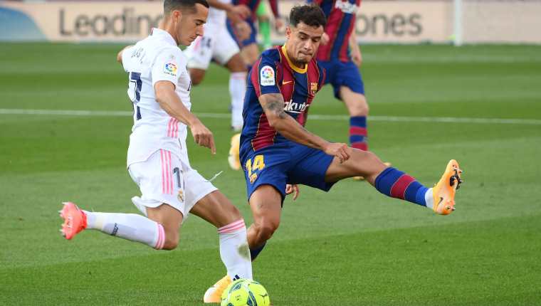 Coutinho, quien ha participado en los últimos cinco juegos del FC Barcelona, no podrá ser tomado en cuenta para el encuentro ante la Juventus por una lesión. (Foto Prensa Libre: AFP)
