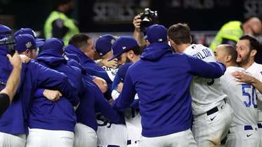 Terminó la sequía de 32 años, los Dodgers son los ganadores de la Serie Mundial 2020. (Foto Prensa Libre: AFP)