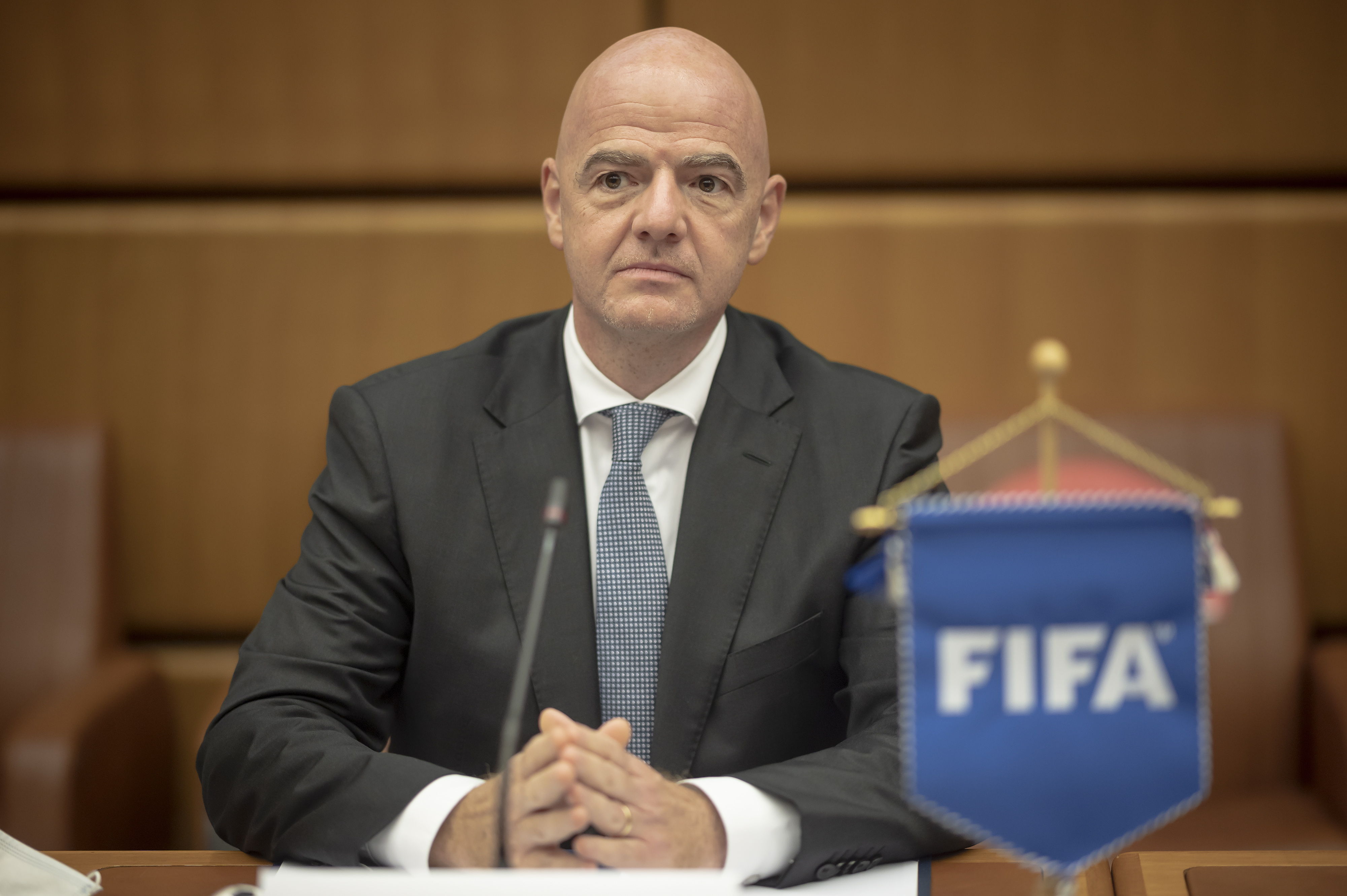 El presidente de la FIFA, Gianni Infantino, fue diagnosticado con coronavirus y padece síntomas leves. (Foto Prensa Libre: EFE)