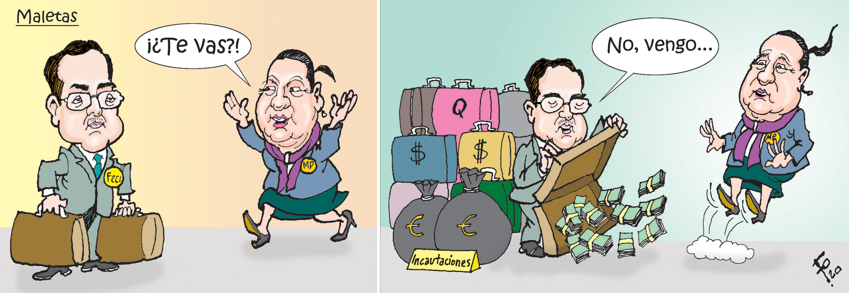 Personajes: Juan Francisco Sandoval y Consuelo Porras.