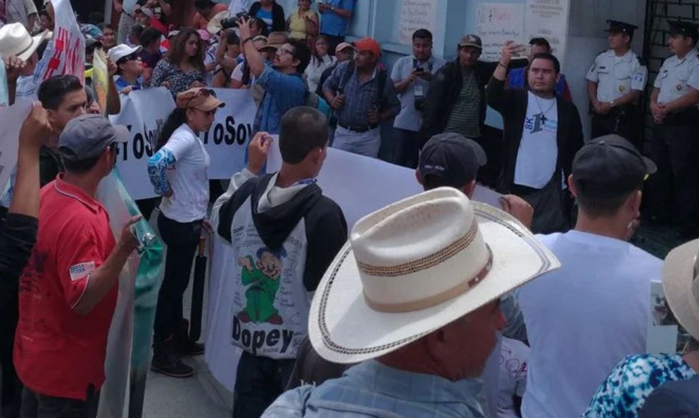 En anteriores oportunidades el Pueblo Xinca ha manifestado por proyectos mineros en sus territorio. (Foto Prensa Libre: Hemeroteca PL)