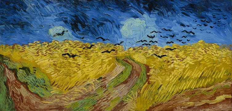 Trigal con cuervos (Vincent van Gogh, 1890). Wikimedia Commons