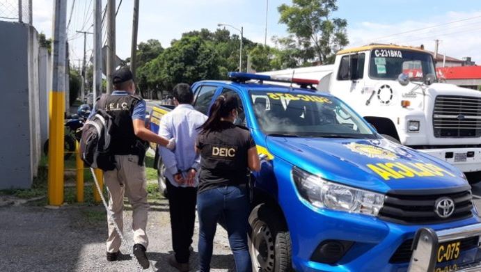 La detención se hizo en la zona 13 capitalina. (Foto Prensa Libre: Mingob)