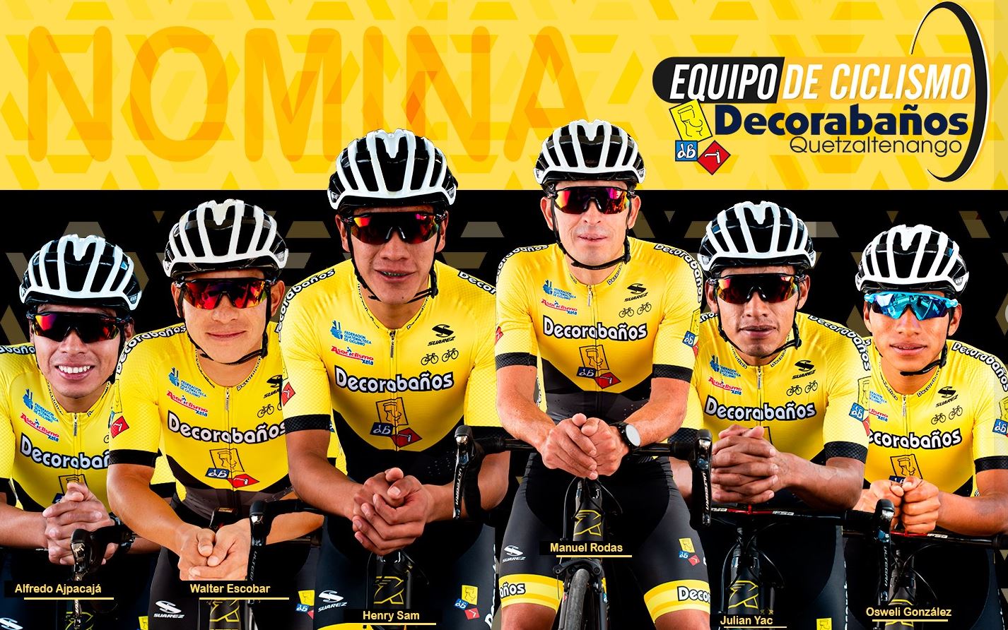 Equipo Decorabaños Ciclismo que participará en la 60 Vuelta Ciclística a Guatemala. (Foto Prensa Libre: Decorabaños)