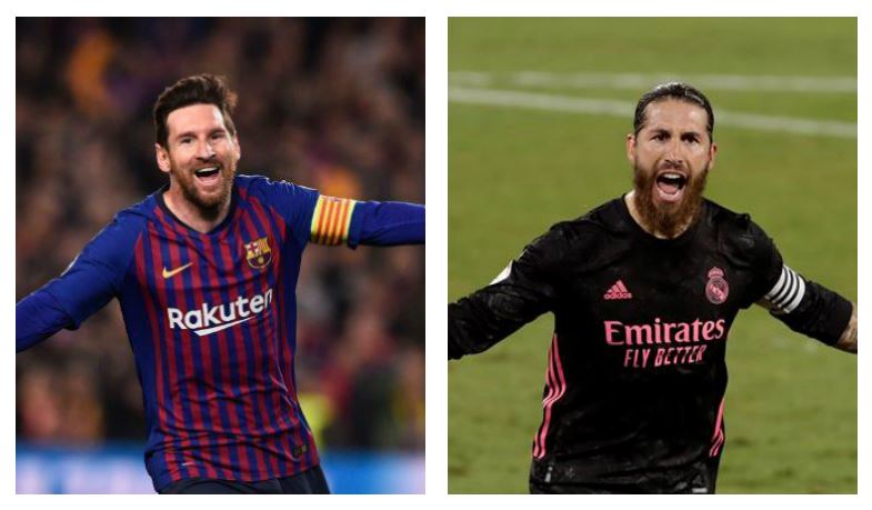 Leo Messi y Sergio Ramos son considerados como  los reyes del clásico español ahora comparten vestuario en el PSG. (Foto Prensa Libre: AFP)