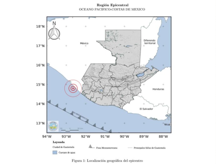 El temblor de este 25 de octubre de 2020 tuvo epicentro las costas de Chiapas, México, pero fue sensible en Guatemala. (Foto Prensa Libre: Insivumeh)
