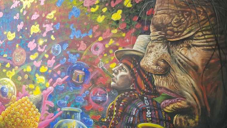 Cada año Samayac en Suchitepéquez recibe a diferentes artistas quienes llenan de color el municipio, a través de sus murales.  (Foto Prensa Libre: cortesía Asociación de Arte y Cultura Tzamyac). 