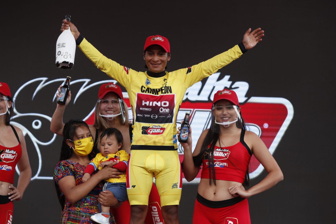 Mardoqueo Vázquez, campeón de la Vuelta a Guatemala 2020. 