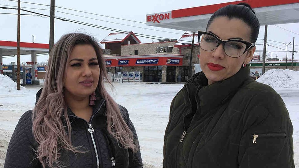 Ana Suda y Martha Hernández fueron retenidas por hablar español. (Foto Prensa Libre: ACLU)