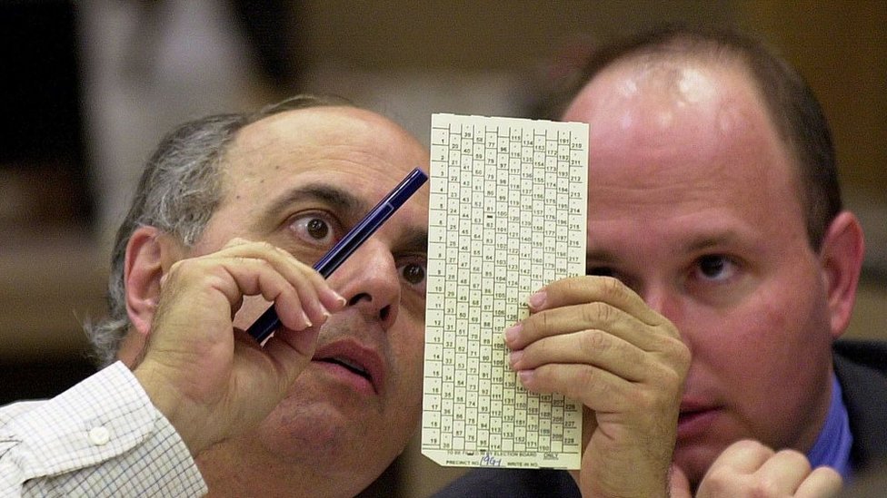El conteo de votos fue un caos en la elección presidencial de 2000 en Florida. (Foto Prensa Libre: Getty Images)