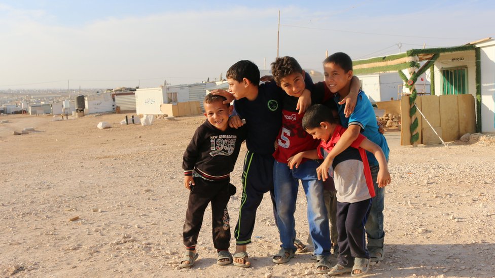 Uno de los destinos fue el campo de refugiados sirios Zaatari, en Jordania.