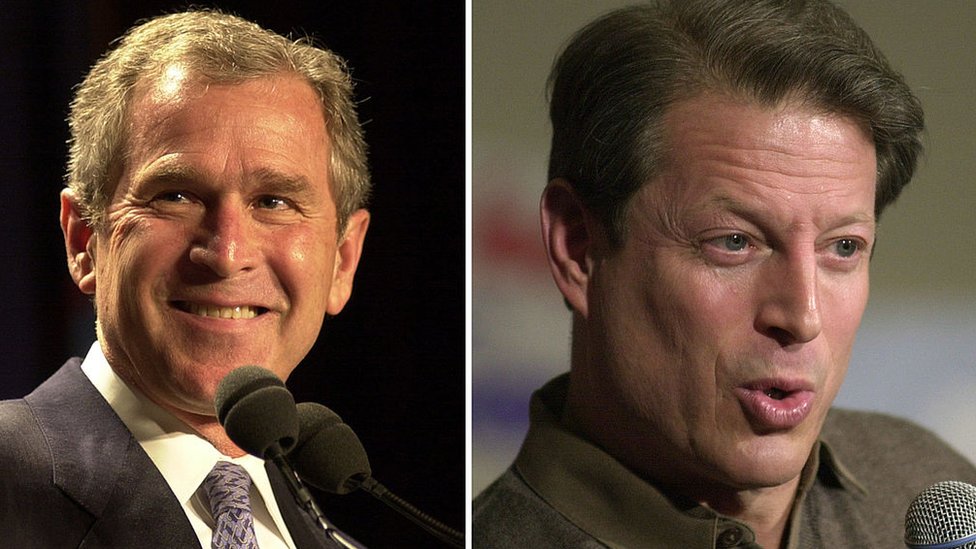 Al Gore y George W. Bush se enfrentaron en las elecciones del 2000. (Foto Prensa Libre: Getty Images)
