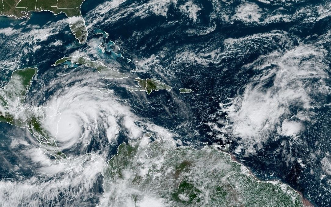 Ubicación del huracán Iota. (Foto Prensa Libre: EFE)