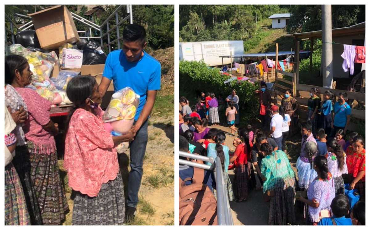 Mario Pacay entrega víveres y ropa a familias afectadas por Eta en Alta Verapaz