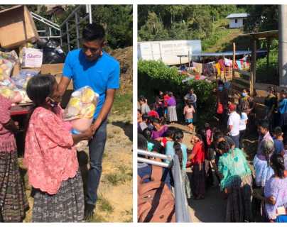 Mario Pacay entrega víveres y ropa a familias afectadas por Eta en Alta Verapaz