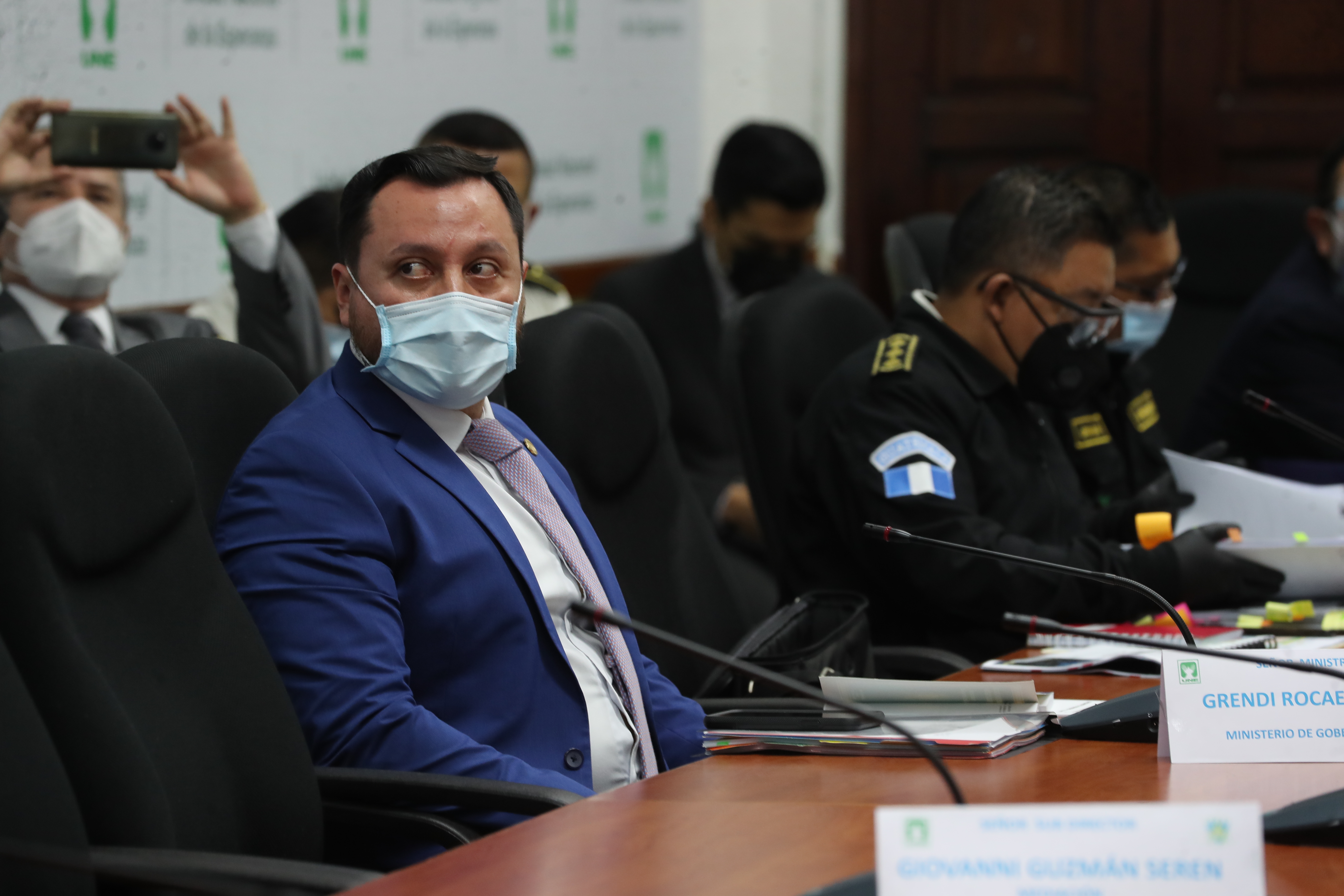 Gendri Reyes, ministro de Gobernación fue interpelado por el uso desmedido de la fuerza pública en las protestas de noviembre de 2021. (Foto: Hemeroteca PL)