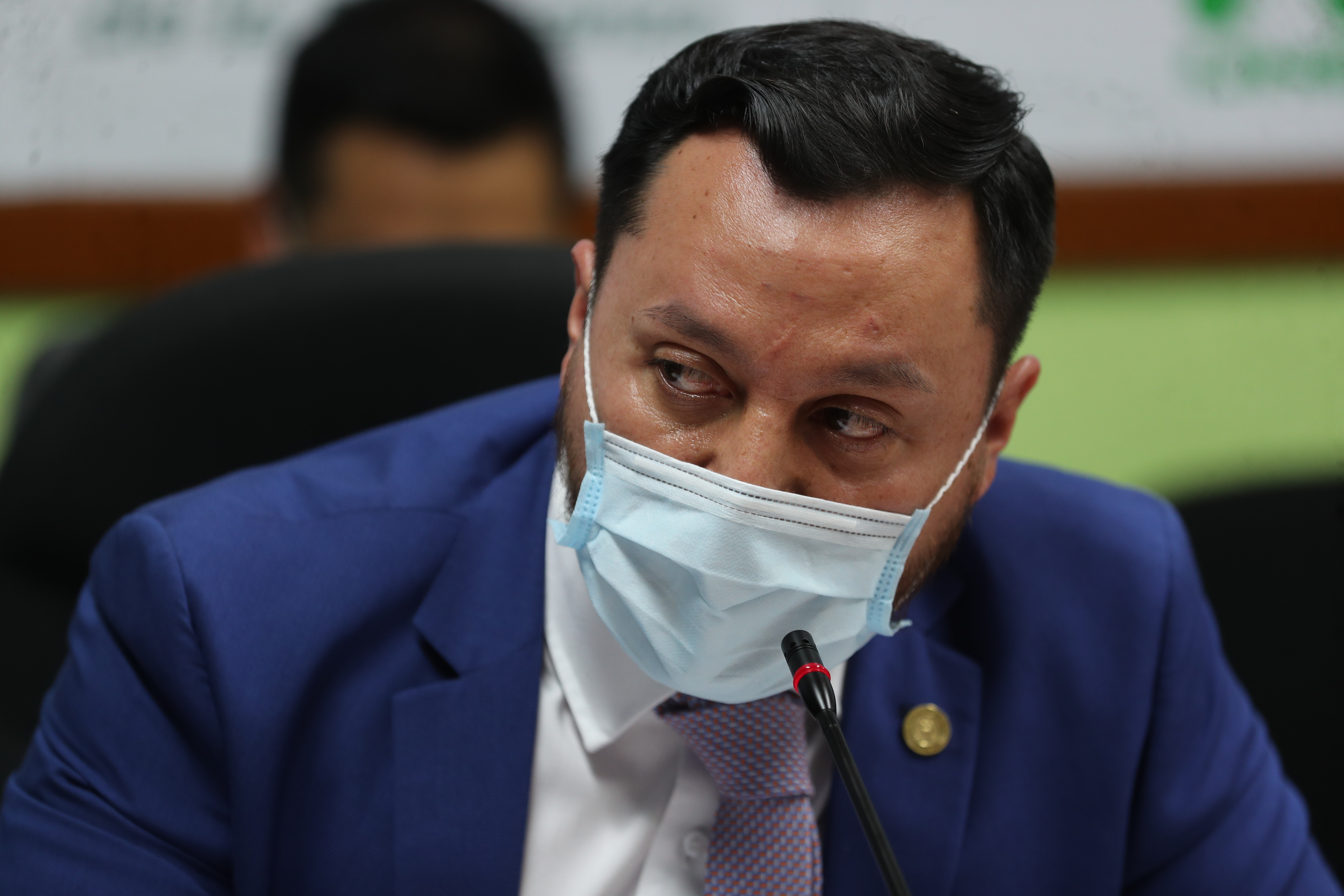 Ministro de Gobernación, Gendri Reyes, en una citación al Congreso. (Foto Prensa Libre: HemerotecaPL) 