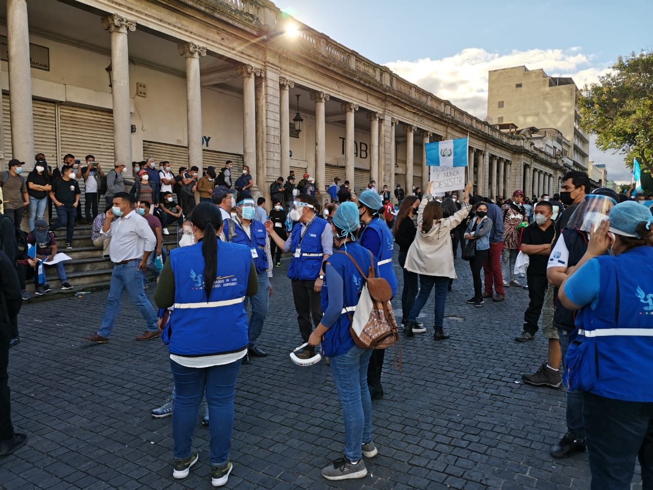 PDH durante protestas contra el presupuesto de 2021. (Foto: Hemeroteca PL)