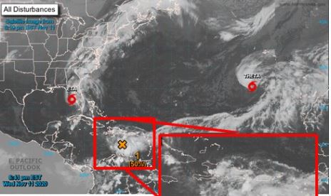 Onda del este podría intensificarse a depresión tropical durante los siguientes dos a tres días