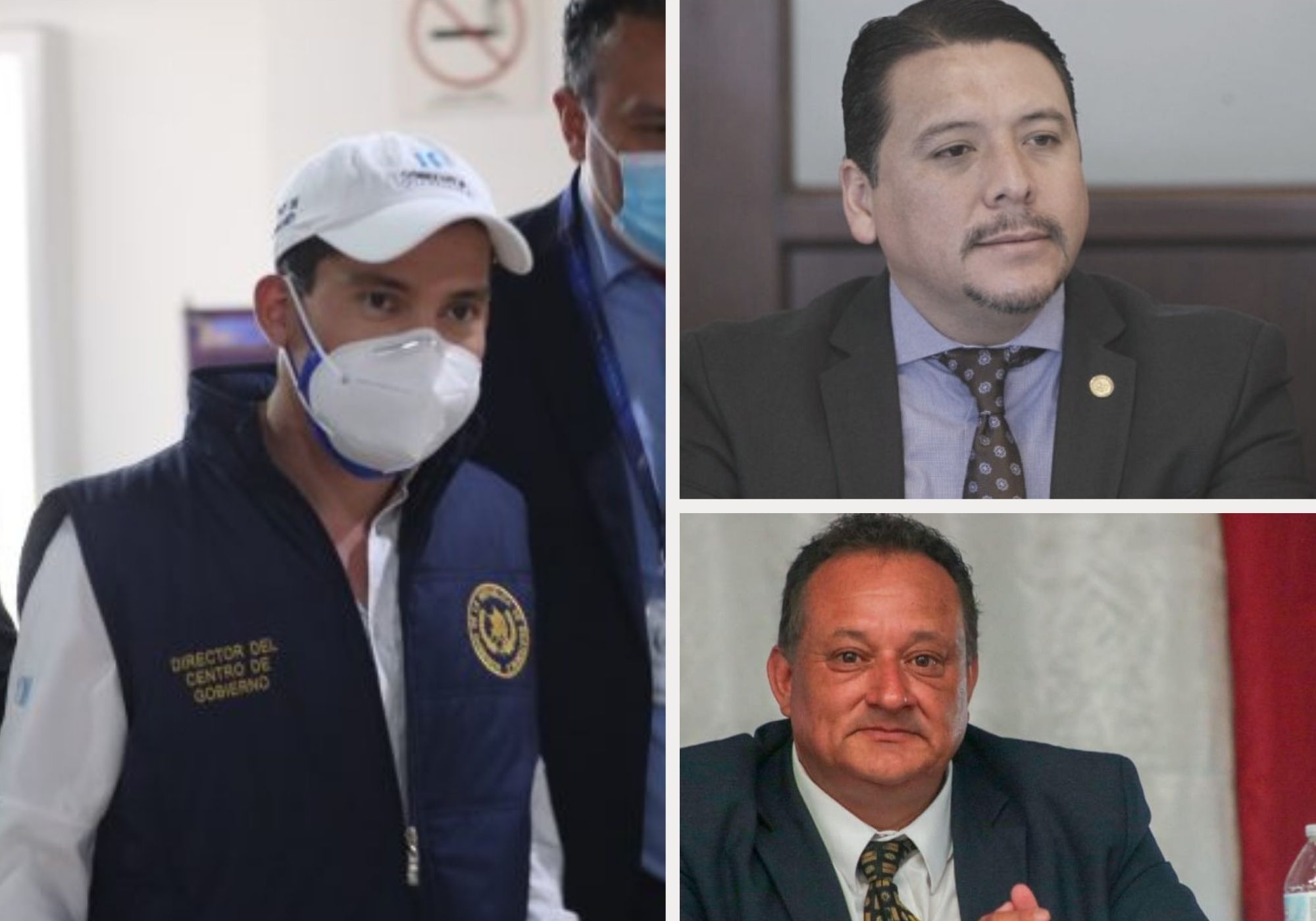 Miguel Martínez, Óscar Dávila y Luis Ruano dirigen las comisiones creadas por el presidente Alejandro Giammattei. (Foto Prensa Libre)