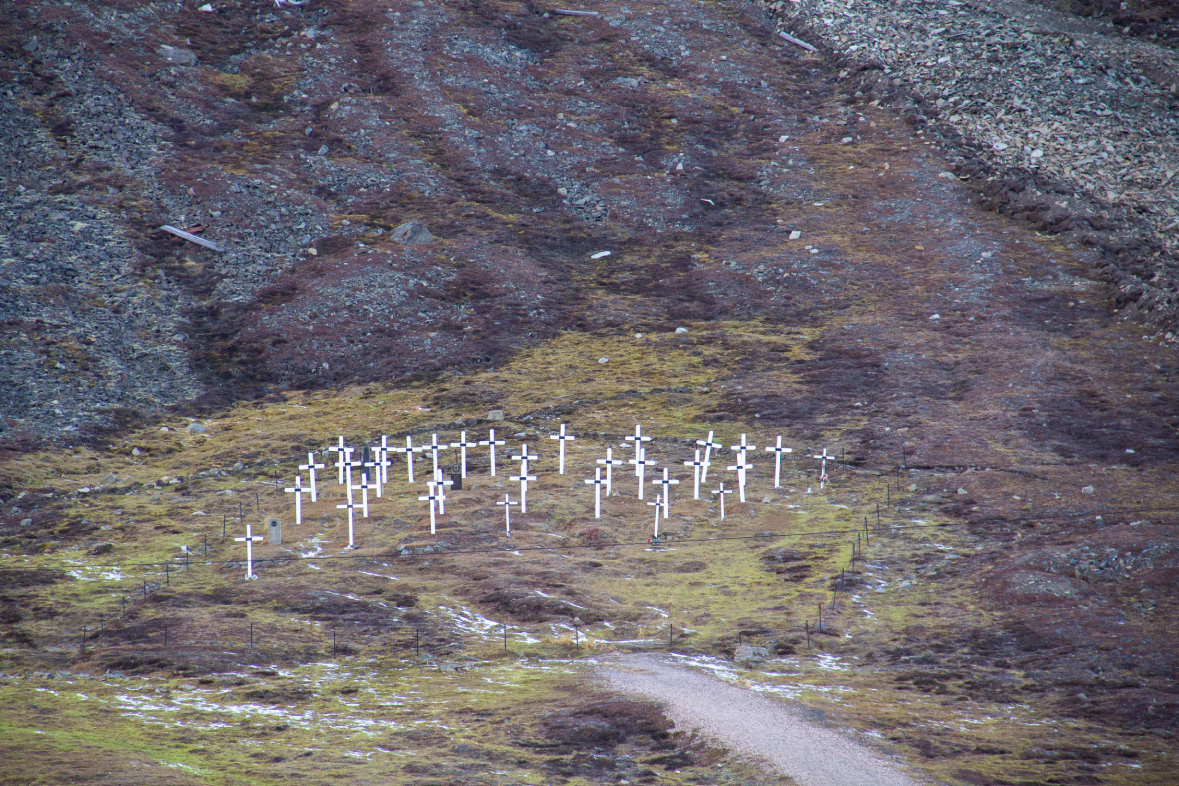 Cementerio de Longbyearbyen (islas Svalbard, Noruega) donde yace un grupo de mineros víctimas de la epidemia de gripe de 1918. (Foto Prensa Libre: Shutterstock)