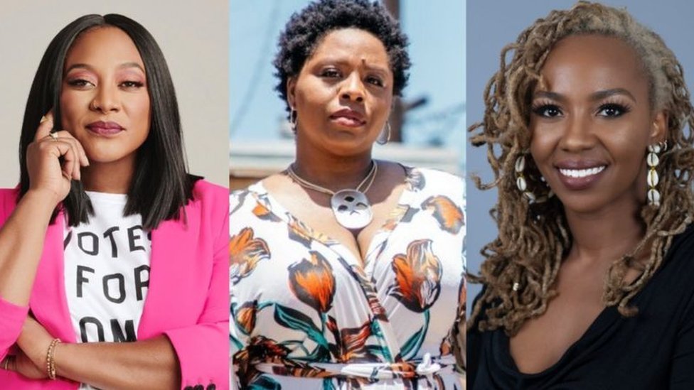 Alicia Garza, Patrisse Cullors y Opal Tometi fueron quienes crearon la idea de Black Lives Matter en 2013. (Foto Prensa Libre: BBC)