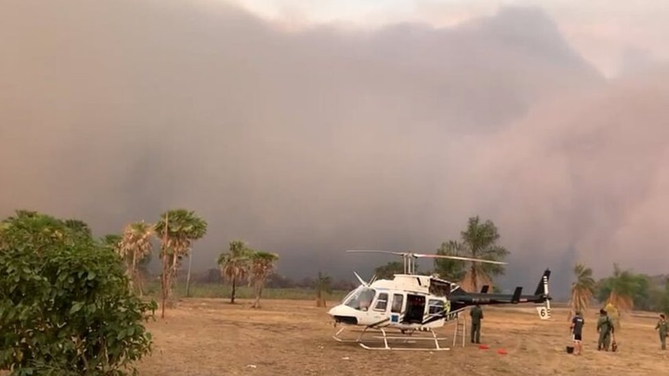 Las tormentas de cenizas comenzaron a llegar a Sao Lourenço en octubre. Los residentes dicen que ahora ocurren casi a diario. (Foto Prensa Libre: IHP)