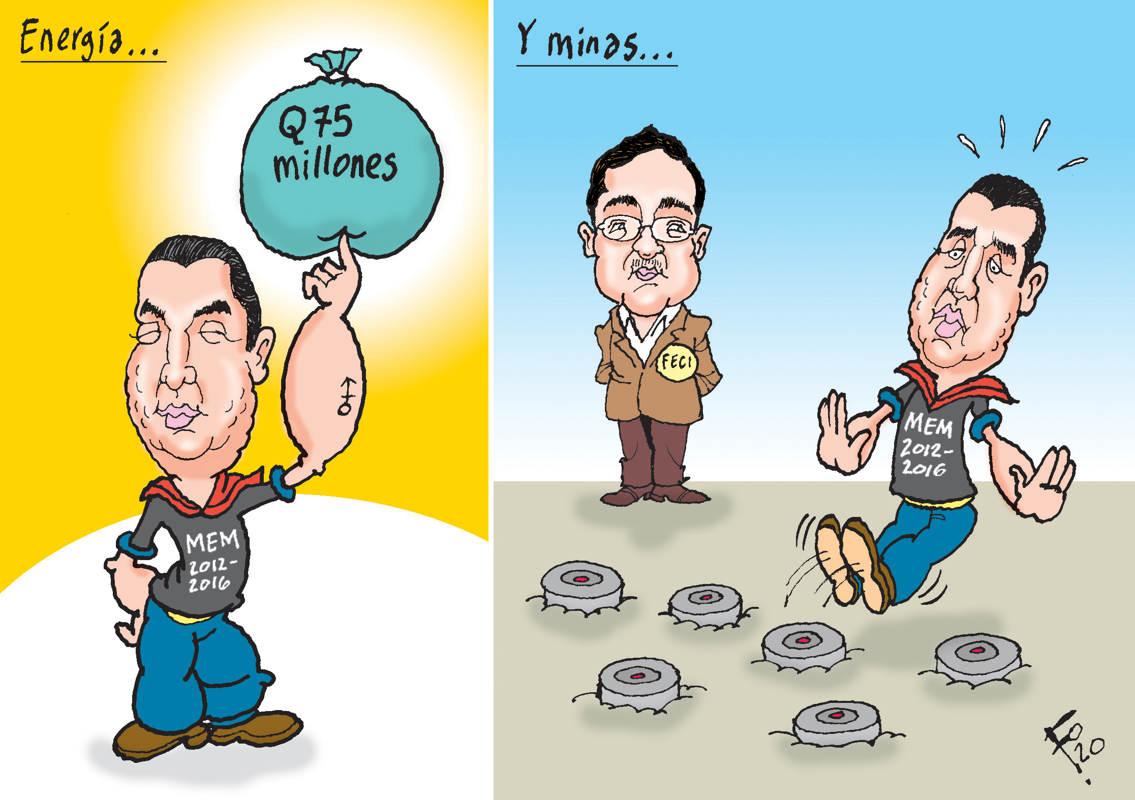 Personajes: Erick Archila y Francisco Sandoval.