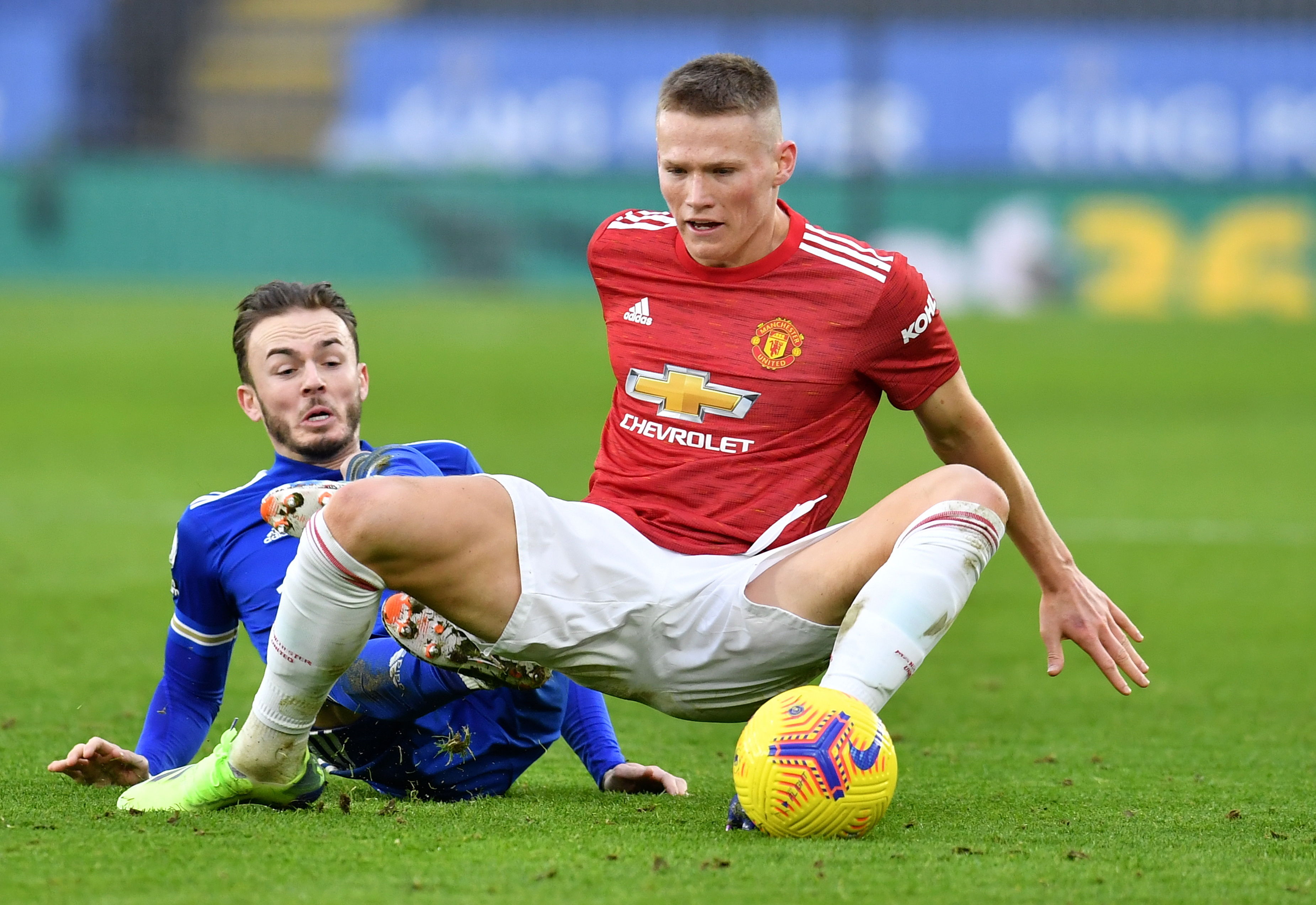 El tradicional Boxing Day en la Premier League inició con un empate 2-2 entre el Leicester y el Manchester United. (Foto Prensa Libre: EFE)