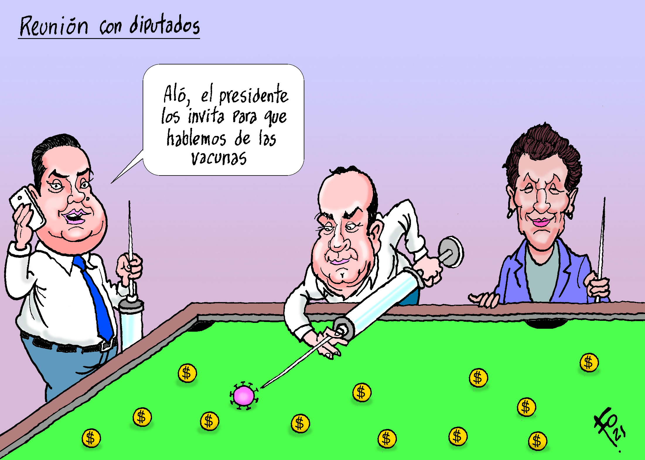 Personajes: Allan Rodriguez, Alejandro Giammattei y Amelia Flores.