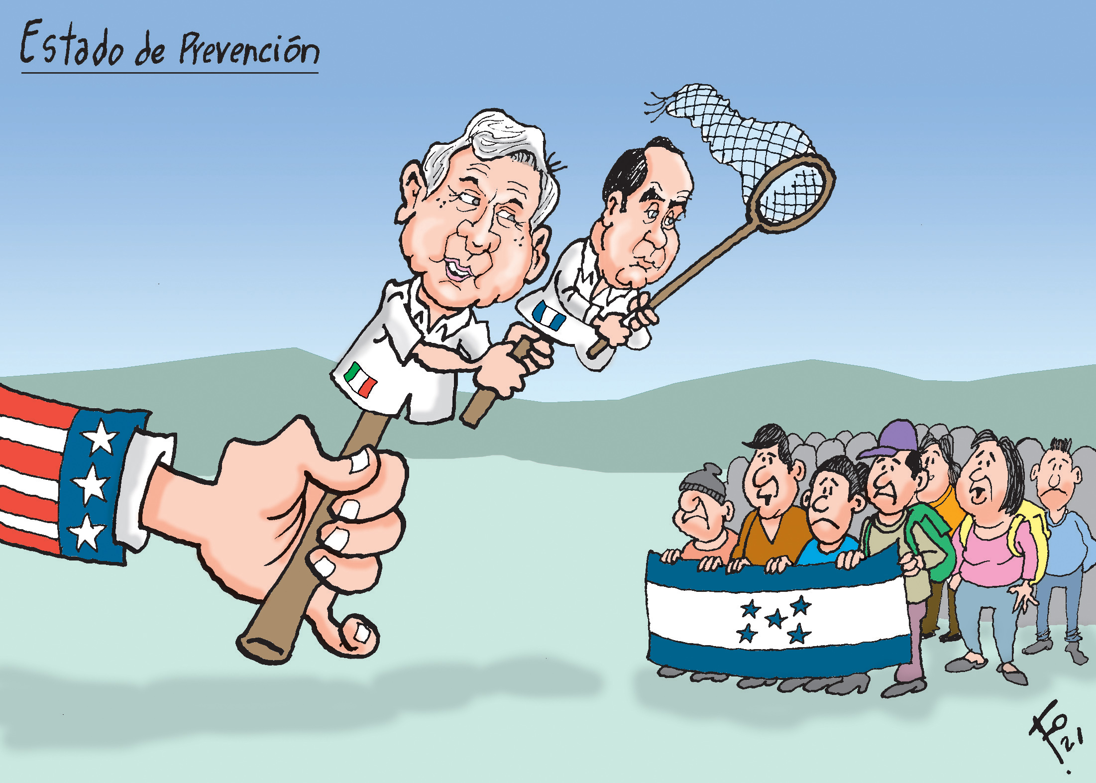 Personajes: Andrés Manuel López Obrador y Alejandro Giammattei.