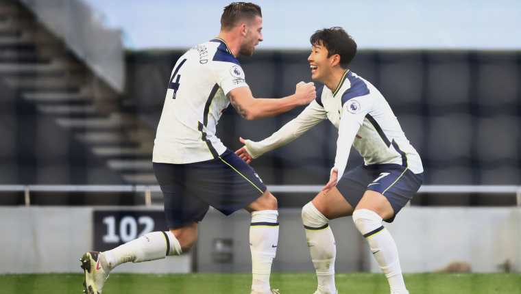 Son Heung-Min fue uno de los anotadores del 3-0 del Tottenham sobre el Leeds United. (Foto Prensa Libre: AFP)