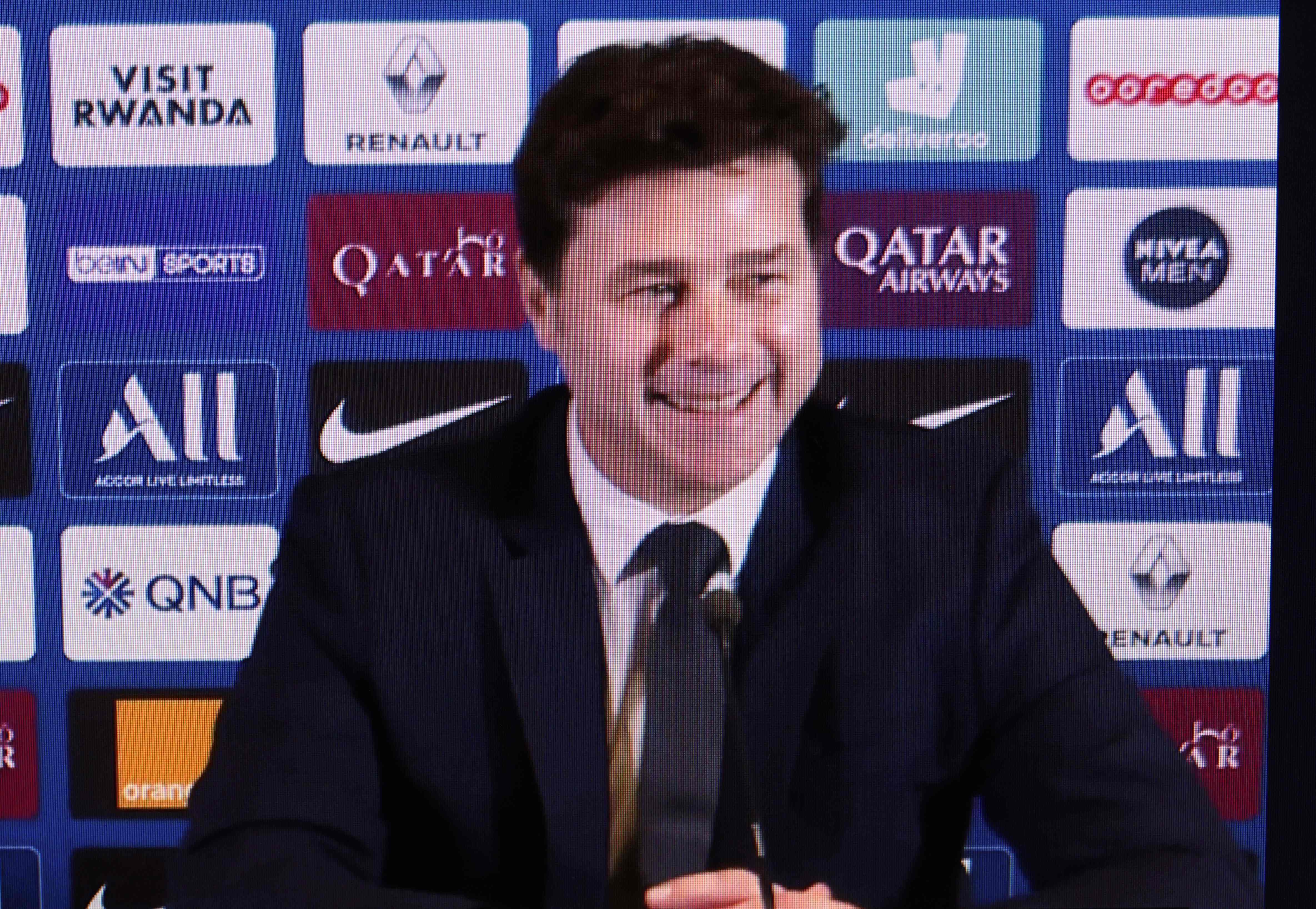 Pochettino mostró su emoción por comenzar esta nueva etapa en el PSG. (Foto Prensa Libre: AFP)